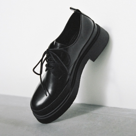 COPY - LOW HEEL DERBY SHOES - Picture 1 of 6